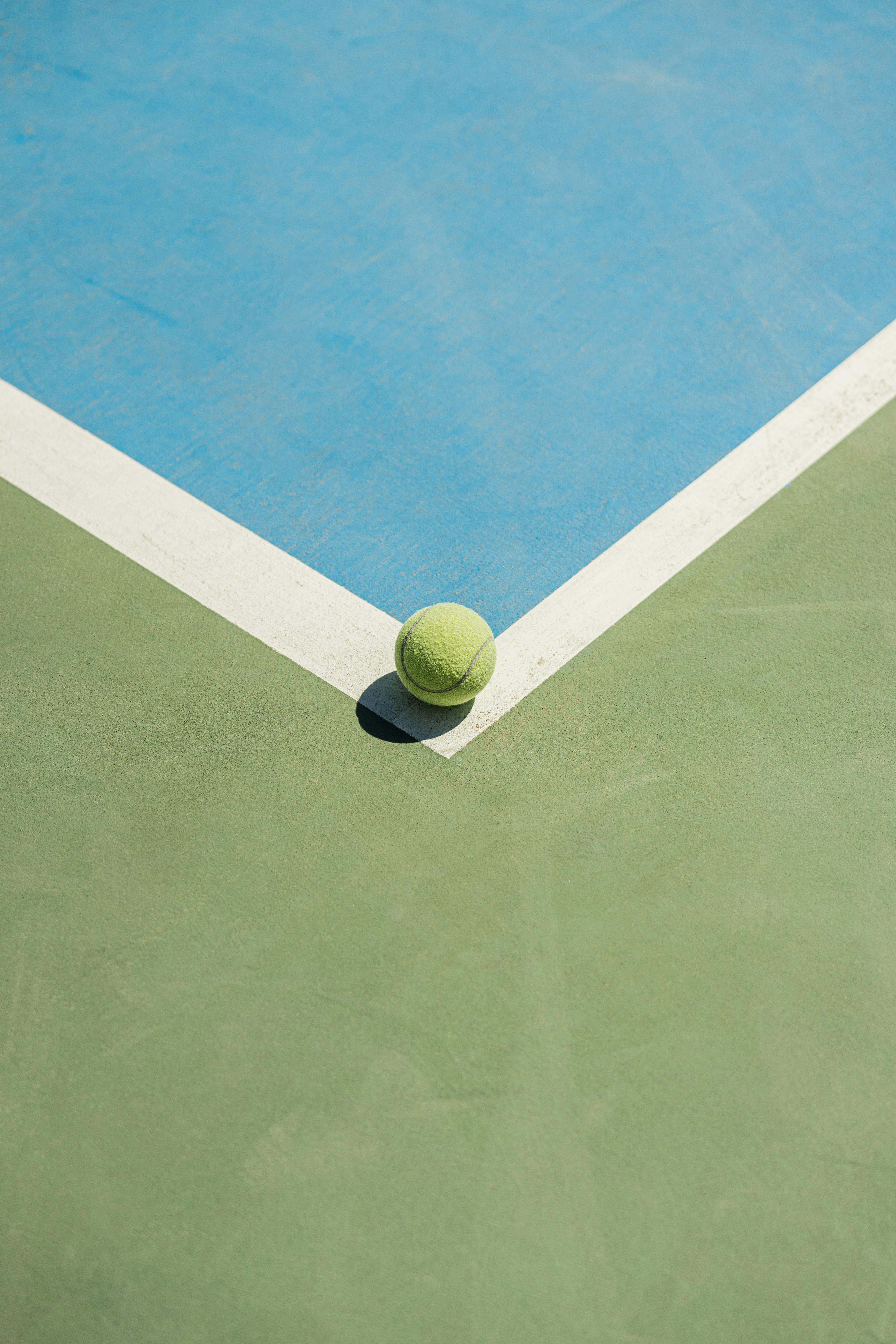 Tennis court with players